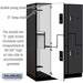 Salsbury 18" Wide Double Tier 'S' Style Designer Wood Locker - 3 Wide - 6 Feet High - 24 Inches Deep - Black - Silver Electronic Locks - Sweatfully