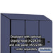 Salsbury 18" Wide Double Tier 'S' Style Designer Wood Locker - 3 Wide - 6 Feet High - 24 Inches Deep - Blue - Hasps - Sweatfully