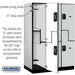 Salsbury 18" Wide Double Tier 'S' Style Designer Wood Locker - 3 Wide - 6 Feet High - 24 Inches Deep - Gray - Black Resettable Combination Locks - Sweatfully