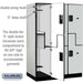 Salsbury 18" Wide Double Tier 'S' Style Designer Wood Locker - 3 Wide - 6 Feet High - 24 Inches Deep - Gray - Hasps - Sweatfully