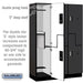 Salsbury 18" Wide Double Tier 'S' Style Designer Wood Locker - 3 Wide - 6 Feet High - 18 Inches Deep - Black - Silver Electronic Locks - Sweatfully