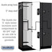 Salsbury 18" Wide Double Tier 'S' Style Designer Wood Locker - 3 Wide - 6 Feet High - 18 Inches Deep - Black - Silver Resettable Combination Locks - Sweatfully
