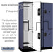 Salsbury 18" Wide Double Tier 'S' Style Designer Wood Locker - 3 Wide - 6 Feet High - 18 Inches Deep - Blue - Black Resettable Combination Locks - Sweatfully