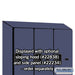 Salsbury 18" Wide Double Tier 'S' Style Designer Wood Locker - 3 Wide - 6 Feet High - 18 Inches Deep - Blue - Hasps - Sweatfully