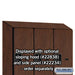 Salsbury 18" Wide Double Tier 'S' Style Designer Wood Locker - 3 Wide - 6 Feet High - 18 Inches Deep - Mahogany - Hasps - Sweatfully