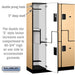 Salsbury 18" Wide Double Tier 'S' Style Designer Wood Locker - 3 Wide - 6 Feet High - 18 Inches Deep - Maple - Hasps - Sweatfully