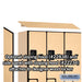 Salsbury 18" Wide Double Tier 'S' Style Designer Wood Locker - 3 Wide - 6 Feet High - 18 Inches Deep - Maple - Hasps - Sweatfully