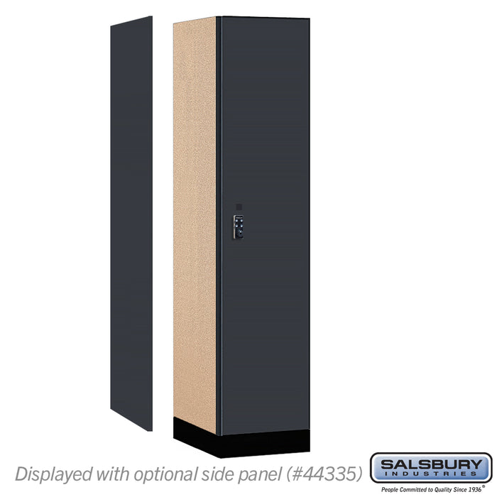 Salsbury 18" Wide Premier Wood Locker - Single Tier - 1 Wide - 6 Feet High - 21" Deep - Carbon Mesh - Resettable Combination Locks - Sweatfully