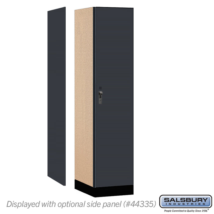 Salsbury 18" Wide Premier Wood Locker - Single Tier - 1 Wide - 6 Feet High - 21" Deep - Carbon Mesh - Hasps - Sweatfully
