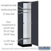 Salsbury 18" Wide Premier Wood Locker - Single Tier - 1 Wide - 6 Feet High - 21" Deep - Carbon Mesh - Hasps - Sweatfully