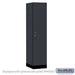 Salsbury 18" Wide Premier Wood Locker - Single Tier - 1 Wide - 6 Feet High - 21" Deep - Carbon Mesh - Hasps - Sweatfully