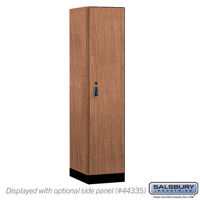 Salsbury 18" Wide Premier Wood Locker - Single Tier - 1 Wide - 6 Feet High - 21" Deep - Red Oak - Resettable Combination Locks - Sweatfully