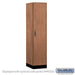 Salsbury 18" Wide Premier Wood Locker - Single Tier - 1 Wide - 6 Feet High - 21" Deep - Red Oak - Hasps - Sweatfully