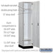 Salsbury 18" Wide Premier Wood Locker - Single Tier - 1 Wide - 6 Feet High - 21" Deep - Silver Teak - Resettable Combination Locks - Sweatfully