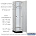 Salsbury 18" Wide Premier Wood Locker - Single Tier - 1 Wide - 6 Feet High - 21" Deep - Silver Teak - Hasps - Sweatfully