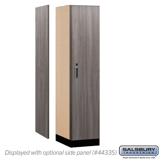 Salsbury 18" Wide Premier Wood Locker - Single Tier - 1 Wide - 6 Feet High - 21" Deep - Skyline Walnut - Electronic Locks - Sweatfully