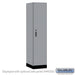 Salsbury 18" Wide Premier Wood Locker - Single Tier - 1 Wide - 6 Feet High - 21" Deep - Winter Fog - Electronic Locks - Sweatfully