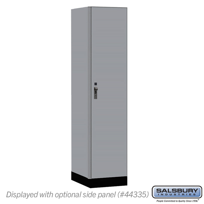 Salsbury 18" Wide Premier Wood Locker - Single Tier - 1 Wide - 6 Feet High - 21" Deep - Winter Fog - Hasps - Sweatfully