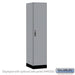 Salsbury 18" Wide Premier Wood Locker - Single Tier - 1 Wide - 6 Feet High - 21" Deep - Winter Fog - Hasps - Sweatfully