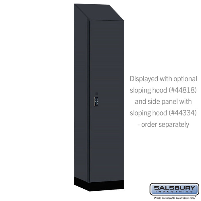 Salsbury 18" Wide Premier Wood Locker - Single Tier - 1 Wide - 6 Feet High - 18" Deep - Carbon Mesh - Resettable Combination Locks - Sweatfully