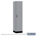 Salsbury 18" Wide Premier Wood Locker - Single Tier - 1 Wide - 6 Feet High - 18" Deep - Winter Fog - Hasps - Sweatfully