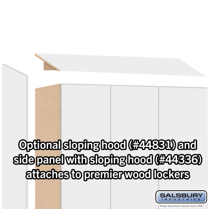 Salsbury 18" Wide Premier Wood Locker - Single Tier - 3 Wide - 6 Feet High - 21" Deep - Arctic White - Electronic Locks - Sweatfully