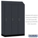 Salsbury 18" Wide Premier Wood Locker - Single Tier - 3 Wide - 6 Feet High - 21" Deep - Carbon Mesh - Electronic Locks - Sweatfully