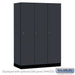 Salsbury 18" Wide Premier Wood Locker - Single Tier - 3 Wide - 6 Feet High - 21" Deep - Carbon Mesh - Resettable Combination Locks - Sweatfully