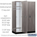 Salsbury 18" Wide Premier Wood Locker - Single Tier - 3 Wide - 6 Feet High - 21" Deep - Skyline Walnut - Resettable Combination Locks - Sweatfully