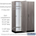 Salsbury 18" Wide Premier Wood Locker - Single Tier - 3 Wide - 6 Feet High - 21" Deep - Skyline Walnut - Hasps - Sweatfully