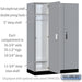 Salsbury 18" Wide Premier Wood Locker - Single Tier - 3 Wide - 6 Feet High - 21" Deep - Winter Fog - Electronic Locks - Sweatfully