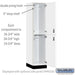 Salsbury 18" Wide Premier Wood Locker - Double Tier - 1 Wide - 6 Feet High - 21" Deep - Arctic White - Resettable Combination Locks - Sweatfully