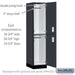 Salsbury 18" Wide Premier Wood Locker - Double Tier - 1 Wide - 6 Feet High - 21" Deep - Carbon Mesh - Electronic Locks - Sweatfully