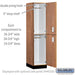 Salsbury 18" Wide Premier Wood Locker - Double Tier - 1 Wide - 6 Feet High - 21" Deep - Red Oak - Electronic Locks - Sweatfully