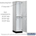 Salsbury 18" Wide Premier Wood Locker - Double Tier - 1 Wide - 6 Feet High - 21" Deep - Silver Teak - Electronic Locks - Sweatfully