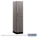 Salsbury 18" Wide Premier Wood Locker - Double Tier - 1 Wide - 6 Feet High - 21" Deep - Skyline Walnut - Electronic Locks - Sweatfully