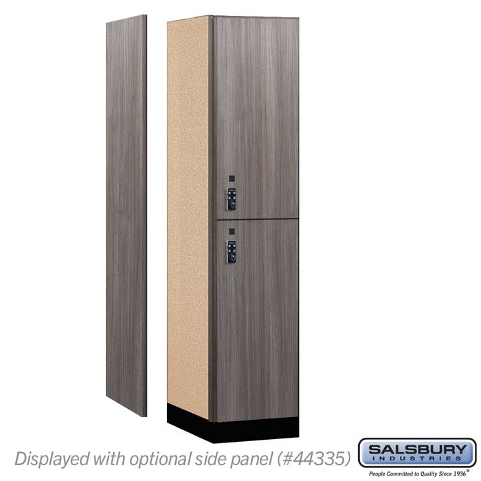 Salsbury 18" Wide Premier Wood Locker - Double Tier - 1 Wide - 6 Feet High - 21" Deep - Skyline Walnut - Resettable Combination Locks - Sweatfully