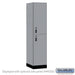 Salsbury 18" Wide Premier Wood Locker - Double Tier - 1 Wide - 6 Feet High - 21" Deep - Winter Fog - Resettable Combination Locks - Sweatfully