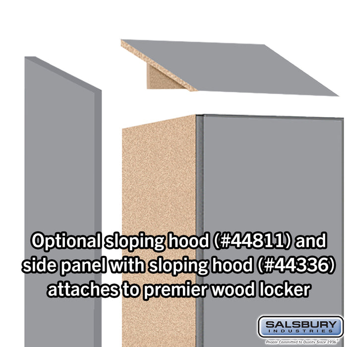 Salsbury 18" Wide Premier Wood Locker - Double Tier - 1 Wide - 6 Feet High - 21" Deep - Winter Fog - Hasps - Sweatfully
