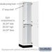 Salsbury 18" Wide Premier Wood Locker - Double Tier - 1 Wide - 6 Feet High - 18" Deep - Arctic White - Hasps - Sweatfully