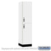 Salsbury 18" Wide Premier Wood Locker - Double Tier - 1 Wide - 6 Feet High - 18" Deep - Arctic White - Hasps - Sweatfully