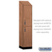 Salsbury 18" Wide Premier Wood Locker - Double Tier - 1 Wide - 6 Feet High - 18" Deep - Red Oak - Electronic Locks - Sweatfully