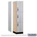 Salsbury 18" Wide Premier Wood Locker - Triple Tier - 1 Wide - 6 Feet High - 21" Deep - Silver Teak - Electronic Locks - Sweatfully