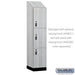 Salsbury 18" Wide Premier Wood Locker - Triple Tier - 1 Wide - 6 Feet High - 21" Deep - Silver Teak - Resettable Combination Locks - Sweatfully