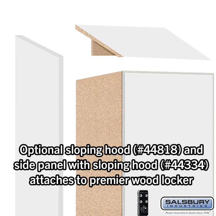 Salsbury 18" Wide Premier Wood Locker - Triple Tier - 1 Wide - 6 Feet High - 18" Deep - Arctic White - Resettable Combination Locks - Sweatfully