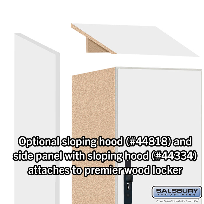 Salsbury 18" Wide Premier Wood Locker - Triple Tier - 1 Wide - 6 Feet High - 18" Deep - Arctic White - Hasps - Sweatfully