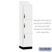 Salsbury 18" Wide Premier Wood Locker - Triple Tier - 1 Wide - 6 Feet High - 18" Deep - Arctic White - Hasps - Sweatfully