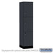 Salsbury 18" Wide Premier Wood Locker - Triple Tier - 1 Wide - 6 Feet High - 18" Deep - Carbon Mesh - Resettable Combination Locks - Sweatfully