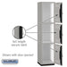 Salsbury 18" Wide Triple Tier Heavy Duty Plastic Locker - 1 Wide - 6 Feet High - 18 Inches Deep - Gray - Sweatfully