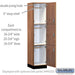 Salsbury 18" Wide Premier Wood Locker - Triple Tier - 1 Wide - 6 Feet High - 18" Deep - Red Oak - Resettable Combination Locks - Sweatfully